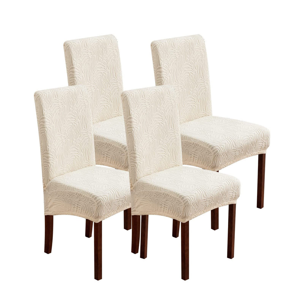 4/6pcs High Quality Chair Covers for Dining Room, Stretch Jacquard Dining Chair Slipcovers Removable Washable Chair Protector for Kitchen, Hotel, Restaurant
