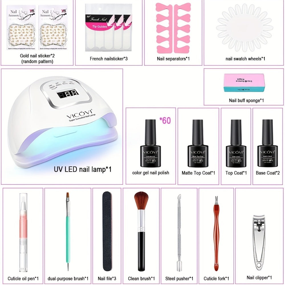 52-Piece Gel Nail Polish Kit - Multiple colour options – alternate product view