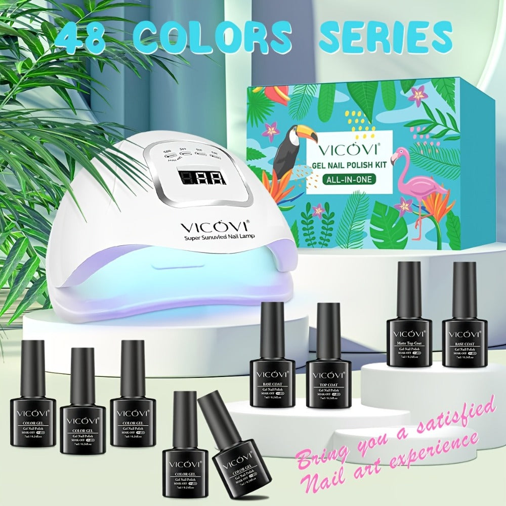 52-Piece Gel Nail Polish Kit - Multiple colour options – design and construction details