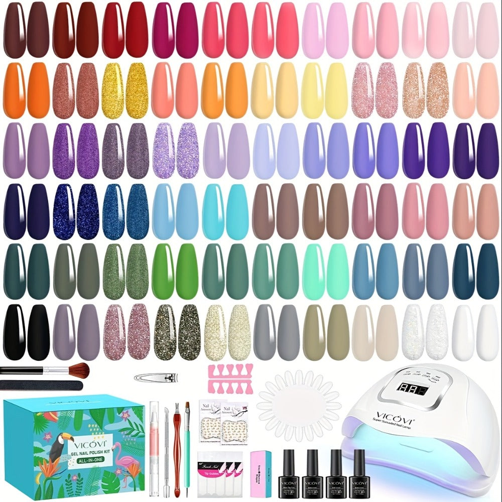 52-Piece Gel Nail Polish Kit - Multiple colour options – main product view