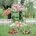 1pc Wedding Arch Backdrop Stand 219.46cm, 201.17cm, 182.88cm White Metal Wedding Arch Stand for Wedding Ceremony Shower Birthday Party Garden Floral Balloon Arch Decoration