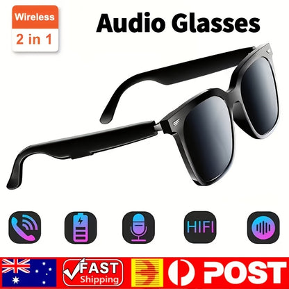 Smart Audio Sunglasses, HD Voice Call And HIFI Music Quality Wireless Glasses, UV Protection Sunglasses, Suitable for Sports, Driving, And Daily Home Wear, Stereo Sound Quality Wireless Headphone Glasses