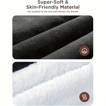 Electric Blanket 130 X 160 Cm - Heated Blanket & Heating Blanket, 5 Temperature Settings & Automatic Shutoff, Overheat Safety Feature, Washable in Machine, Cozy Warm Blanket for Bed & Couch, Flannel Electric Throw Blanket
