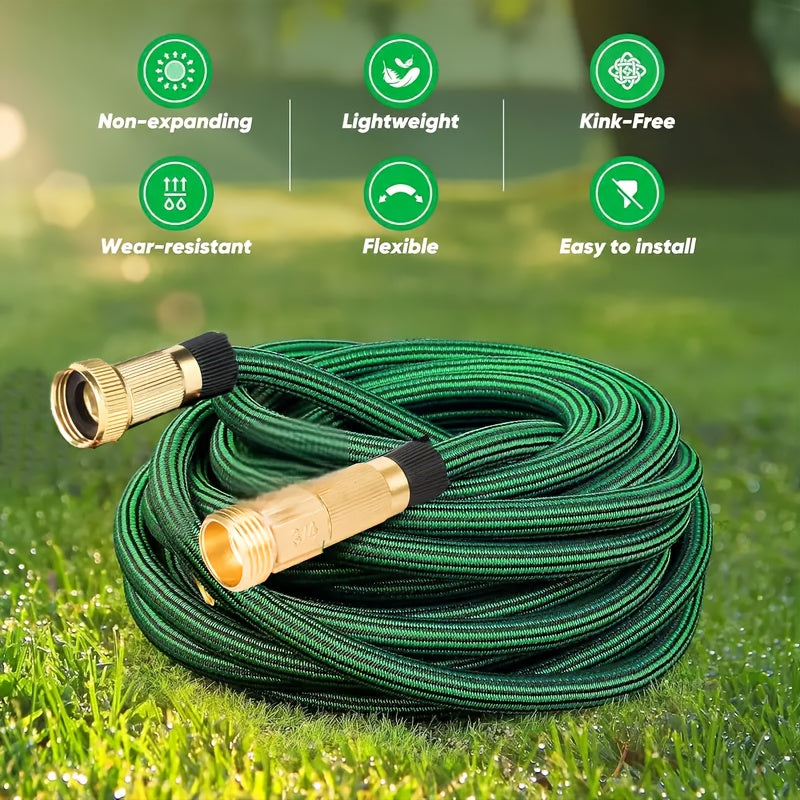 7.62/15.24/22.86/30.48/45.72meter Garden Water Pipe Nozzle Set, Suitable for Various Garden Watering Tasks. Watering The Plants And Flowers in The Garden, Washing The Car, Bathing Pets