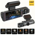 1080P Dual Camera, Dash Cam for Cars, Front And Inside, Car Camera with IR Night Vision, Loop Recording, Wide Angle Car DVR Camera with 8.03 cm IPS Screen, Dual Lens Car Dashboard Video Cam Optional with No Card/32GB/64GB SD Card