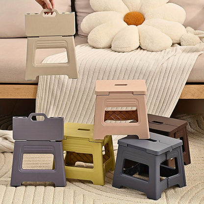 1pc Thickened Plastic Folding Stool, Portable Mini Outdoor Chair Bench