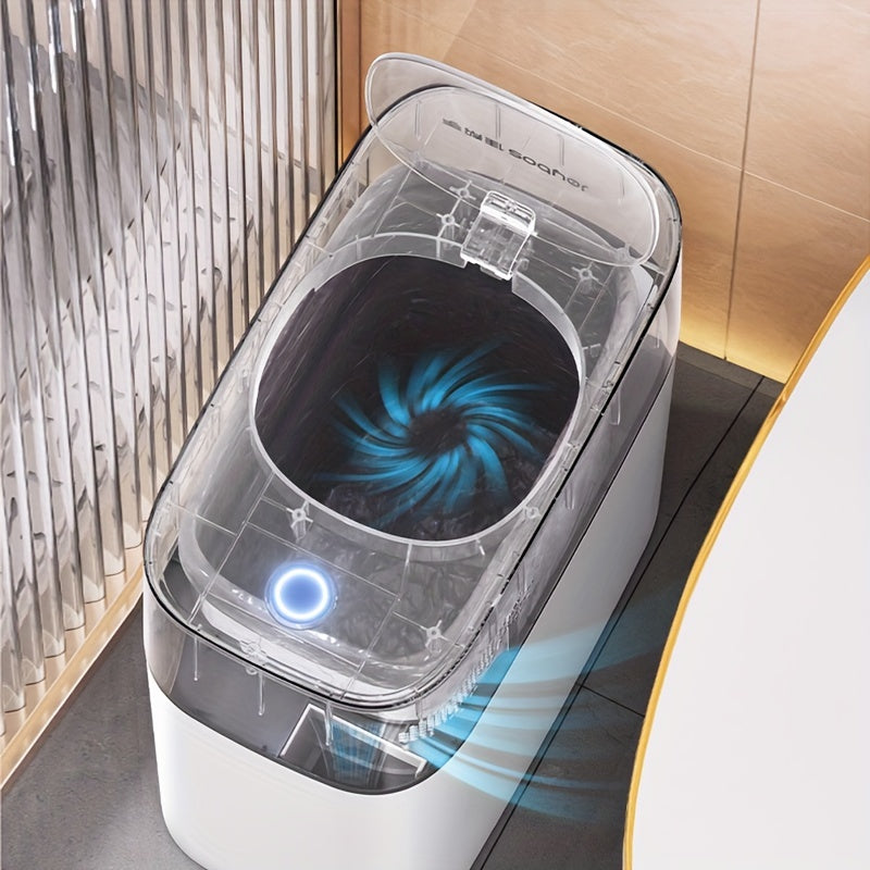 Bathroom Smart Touchless Trash Can - 15.14 L Automatic Motion Sensor Rubbish Can with Lid Electric Narrow  Garbage Bin for Kitchen, Office, Living Room, Toilet, Bedroom, RV