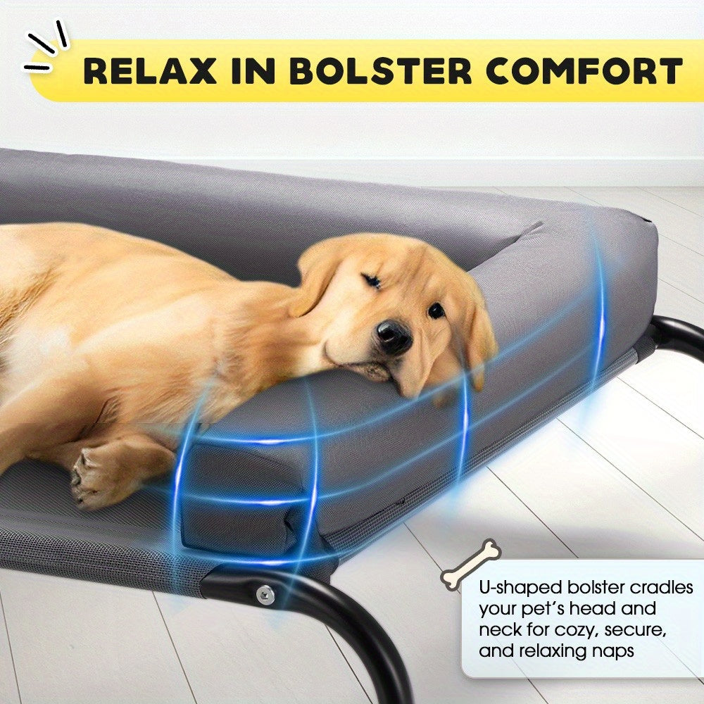 Cooling Dog Bed with Pillows for Large Dogs Washable Durable