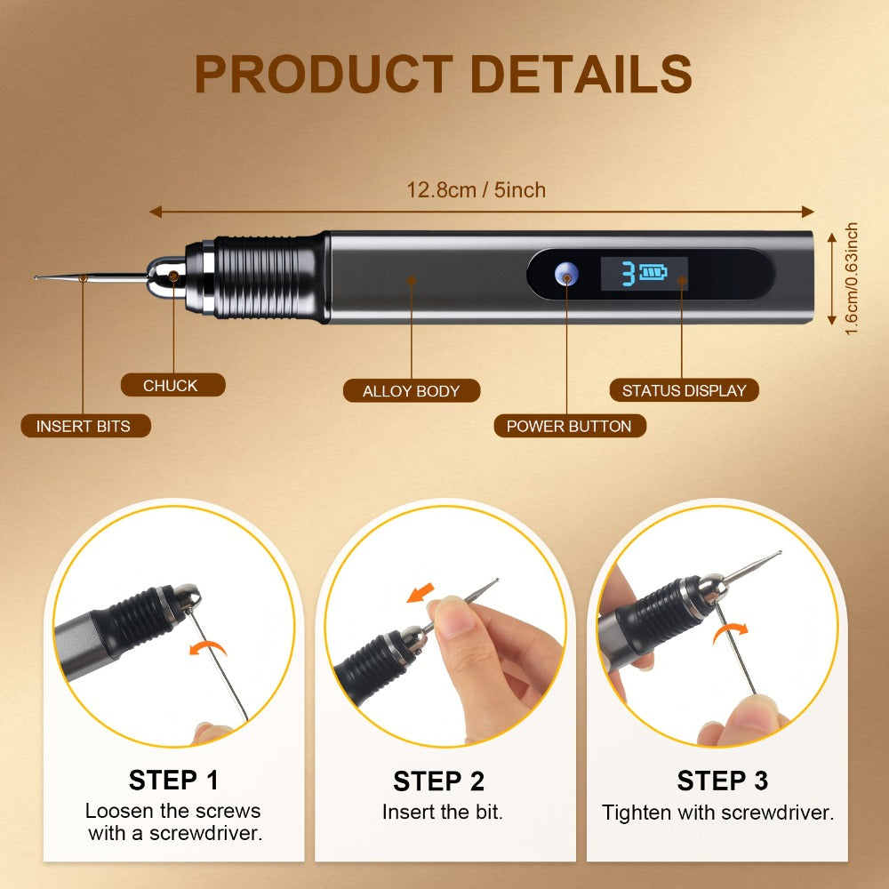 55-Piece Rechargeable Engraving Tool Kit product detail 3
