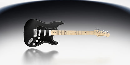 Donner 99.06 cm Full Size Electric Guitar Kit Solid Body, for Beginner, with Amplifier, Bag, Capo, Strap, String, Tuner, Picks DST-80