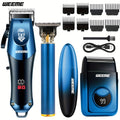 WEEME 1pc/3pcs/4pcs Electric Hair Clipper Set, Household Grooming Set, Men'S Hairdressing Set. USB Power Supply, LCD Display. Suitable For Hair Cutting, Shaving, Ear And Nose Hair Trimming, And Styling, And Can Be Carried For Car Use.