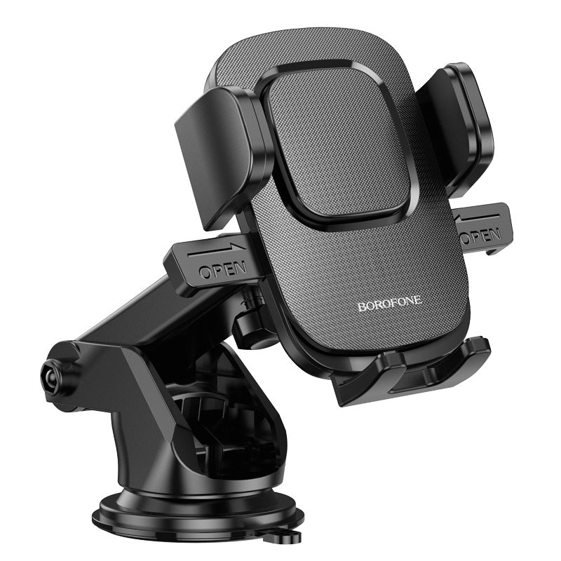 Borofone H60 Car Phone Holder – Hands-Free Car Mount, Adjustable 360° Rotation, Strong Suction Cup, Compatible with Smartphones