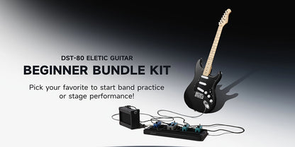 Donner 99.06 cm Full Size Electric Guitar Kit Solid Body, for Beginner, with Amplifier, Bag, Capo, Strap, String, Tuner, Picks DST-80