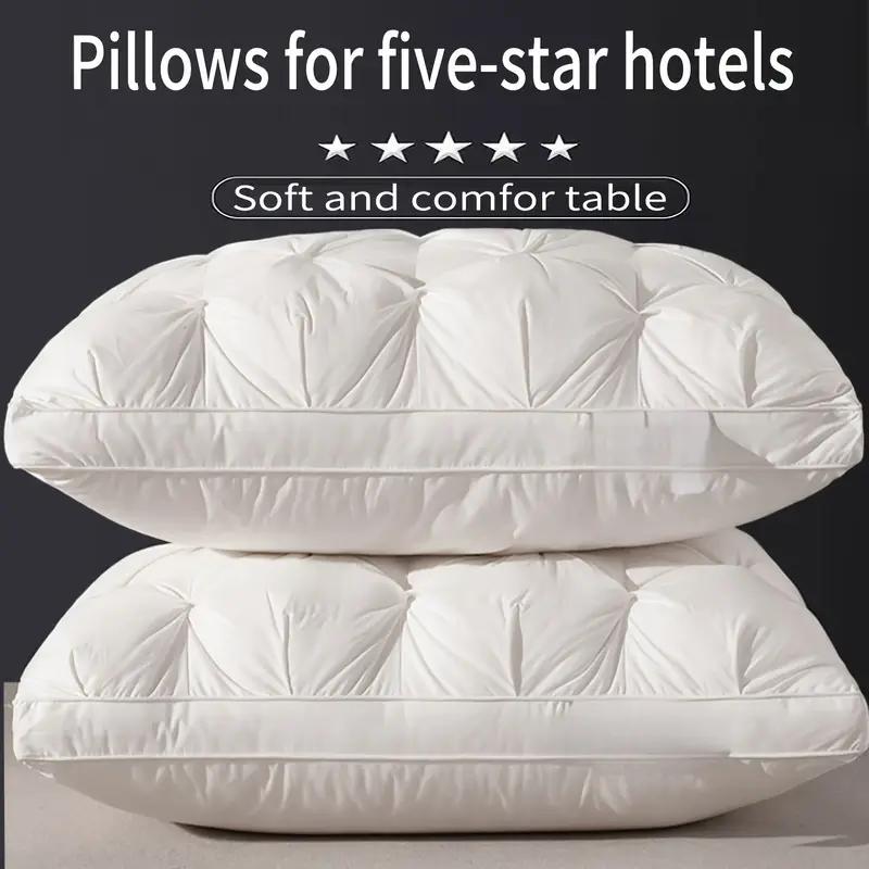 1/2pcs Of Sleep Bread Pillow, Hotel Quality Fiber Filled, Breathable Outer Cover, Suitable for Home And Hotel Use, Fluffy Pillow Suitable for Bed, Outdoor, Sofa, Hotel Pillows, Minimalist Decor, Contemporary Design, Quilted Stitching