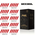 A Set of 50 Assorted Neebol Tattoo Cartridge Needles in Various Sizes, Including Round Liners And Shaders, Suitable for Tattoo Supplies And Equipment, Perfect for a Tattoo Gun Machine Kit Or As a Body Art Gift
