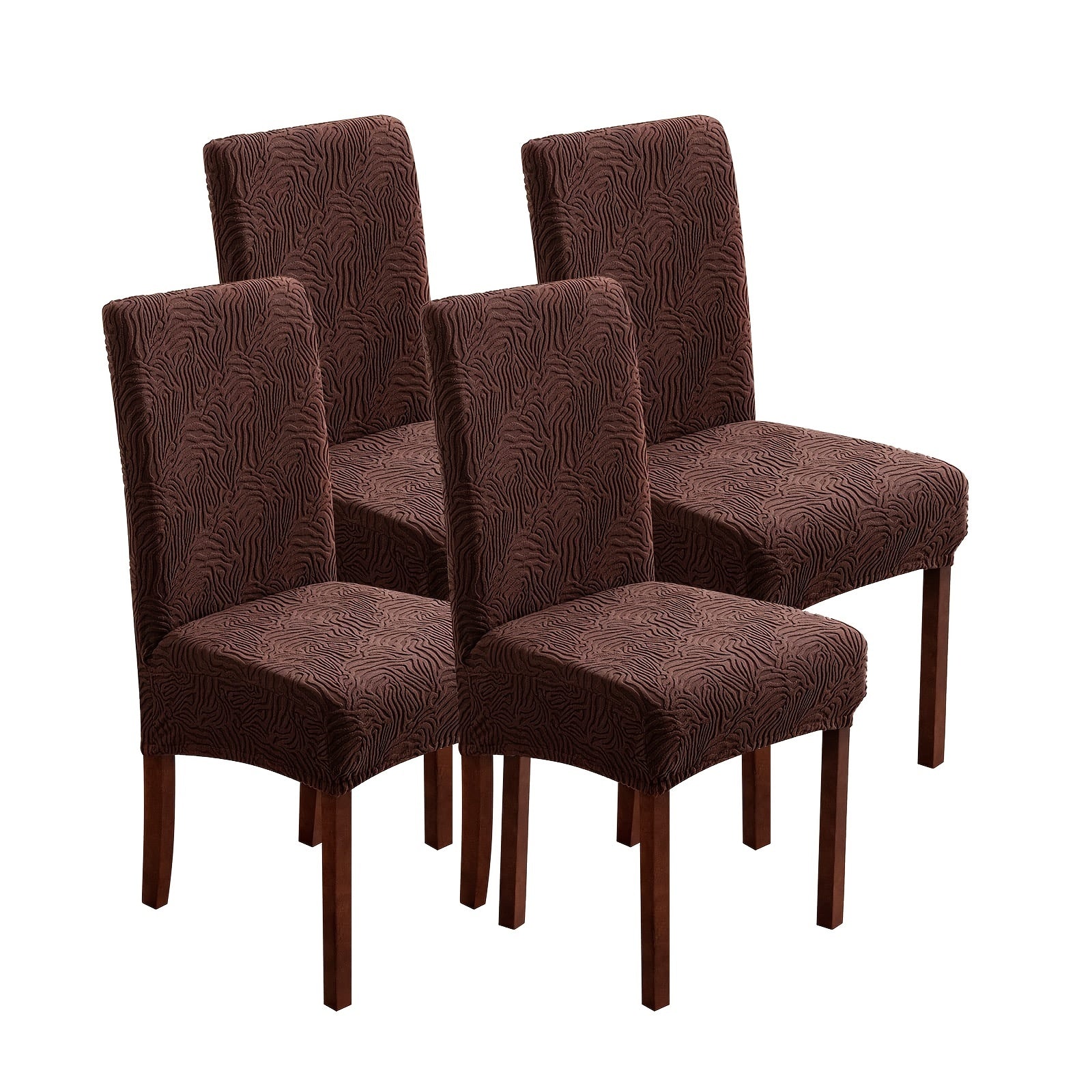 4/6pcs High Quality Chair Covers for Dining Room, Stretch Jacquard Dining Chair Slipcovers Removable Washable Chair Protector for Kitchen, Hotel, Restaurant