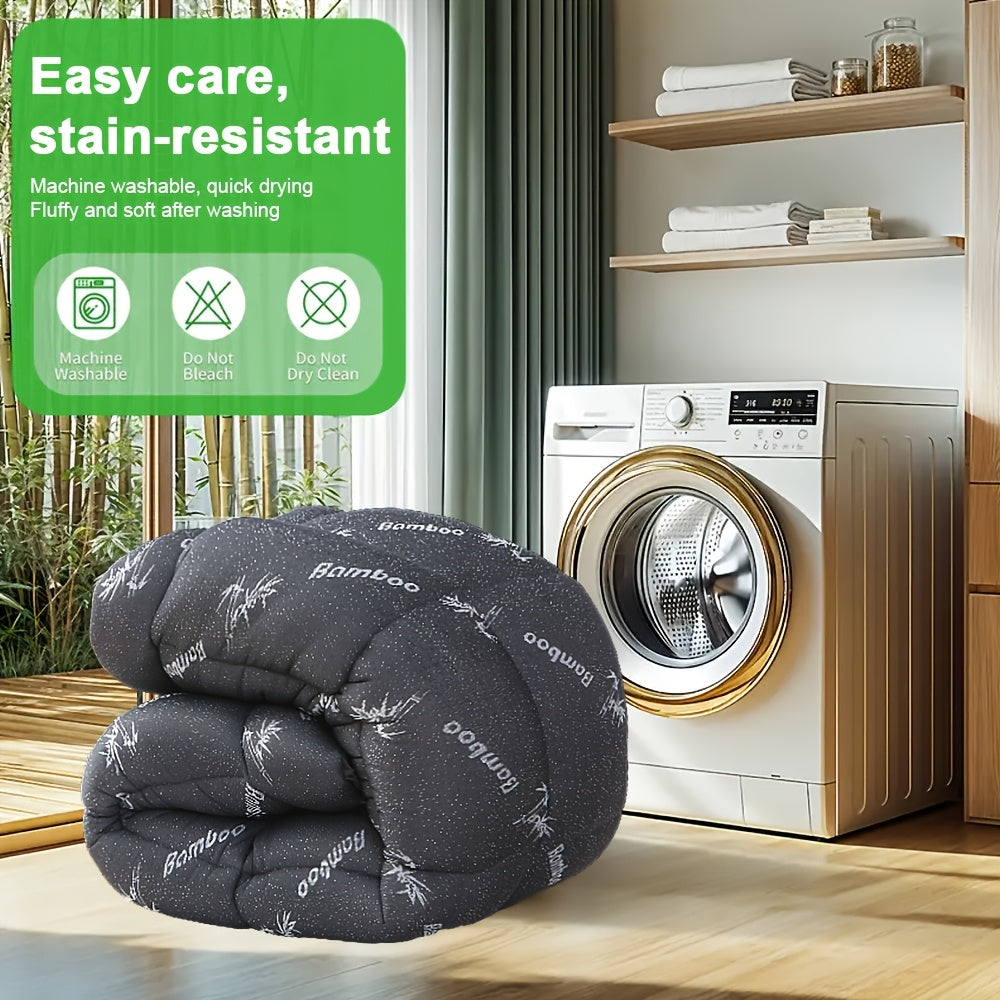 RV 1500GSM Bamboo Mattress Topper - 7D Filling Pillow Top, Cotton Cover - Single/Double/Queen/King Mattress Topper for Bedroom, Guestroom - 5cm