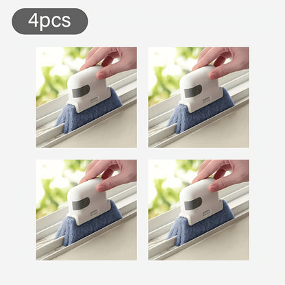 4 6pcs Universal Door Window Track Cleaning Brushes Lightweight Multi-Surface Indoor Track Cleaner Easily Cleans Small Gaps Frames for Kitchen Bathroom Bedroom Window Sills Vents Local Warehouse Fast Dispatch