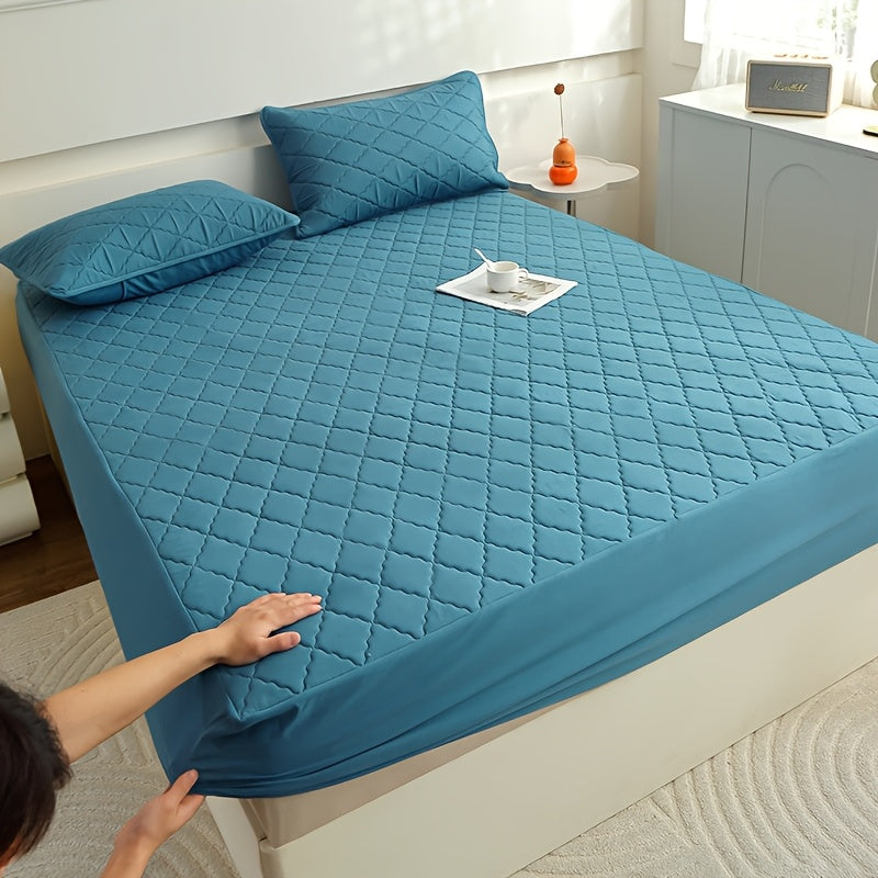 1pc/set Waterproof Mattress Protective Cover- Ultra Soft And Breathable Mattress Protective Cover, Waterproof Mattress Protective Cover That Fits Snugly Between Bed Sheets, Suitable for Room Decoration, Bedrooms, Guest Rooms, (excluding Pillowcases)