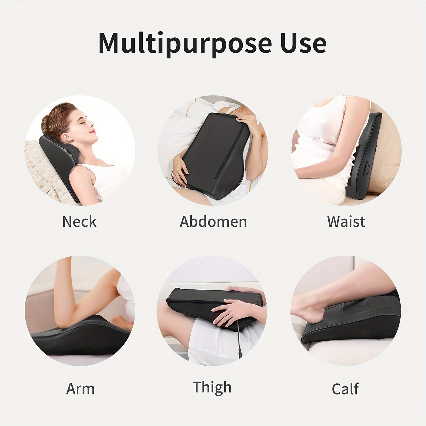 MASSTECK Shiatsu Back Massager with Heat, Deep Tissue for Neck, Shoulders & Back, 3 Massager Modes & 2 Heating Levels, 3D Kneading Massage for Body Relax, Massager Gifts for Mom, Dad, Women