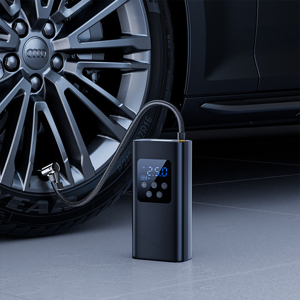 6000mAh Portable Air Compressor Tire Inflator with LCD Display, 11.1V Battery, 4 Inflation Modes & Power Bank for Cars, Motorcycles, Bikes, And Balls - Rechargeable, Lightweight, And Versatile Air Pump, Air Pump for Car Tires