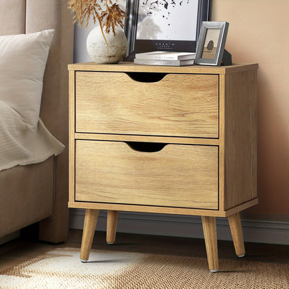 Bedside Tables 2 Drawers Side Table Bedroom Furniture Storage Cabinet