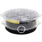 5L Multi-Tier Electric Food Steamer - vegetables, seafood and meal – close-up product details