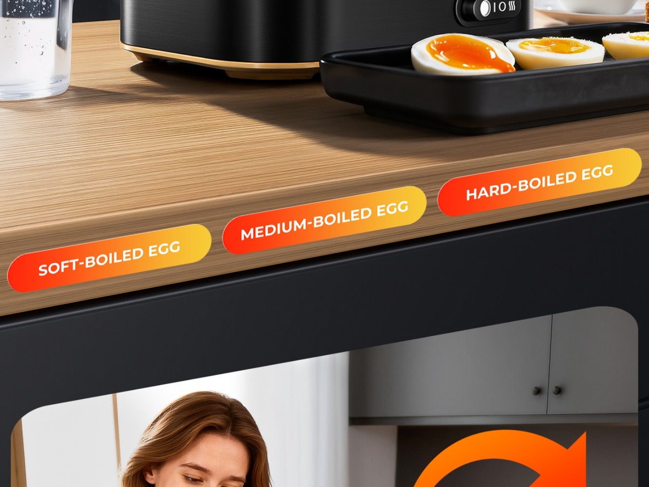 6-Egg Electric Cooker with Auto Shut-Off - breakfast and meal – additional product view 14