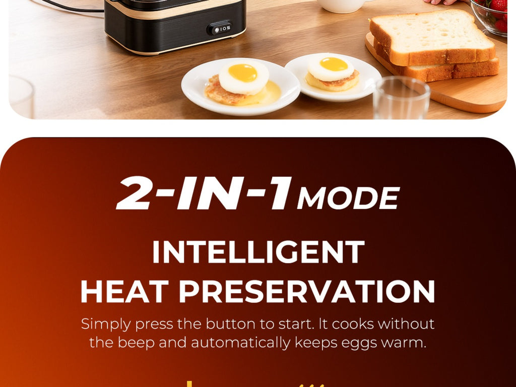 6-Egg Electric Cooker with Auto Shut-Off - breakfast and meal – additional product view 16
