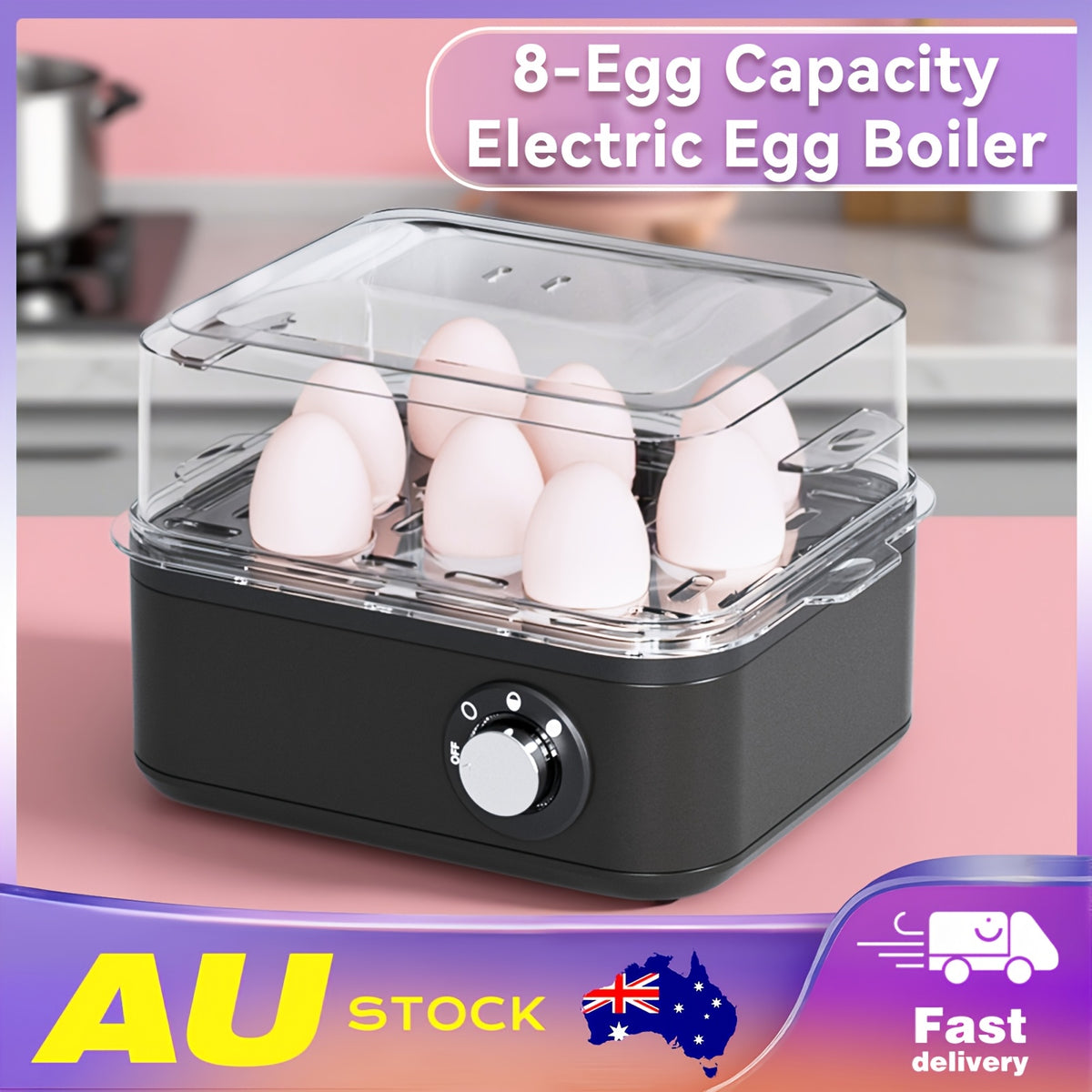 6-Egg Electric Cooker with Auto Shut-Off detail view 3 for Australian shoppers