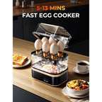 6-Egg Electric Cooker with Auto Shut-Off - breakfast and meal – close-up product details