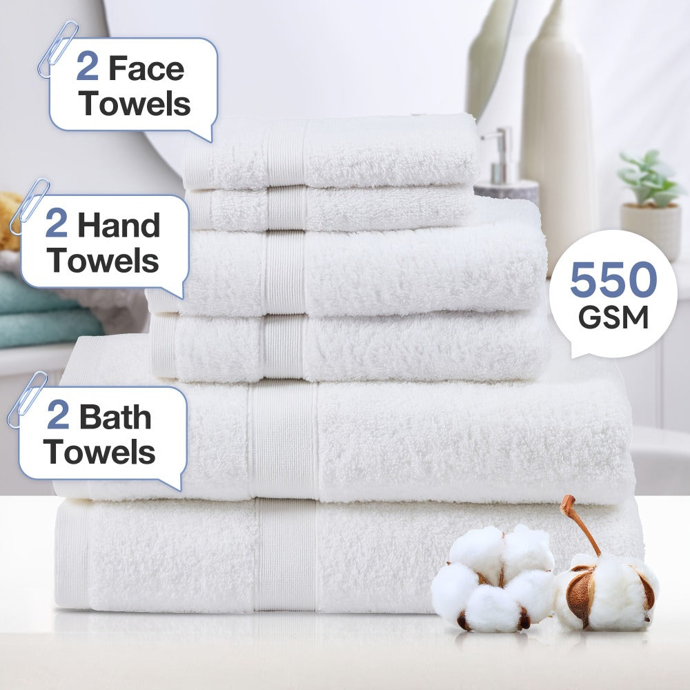 6-Piece Cotton Bath Towel Set product detail 11