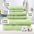 6-Piece Cotton Bath Towel Set product detail 14