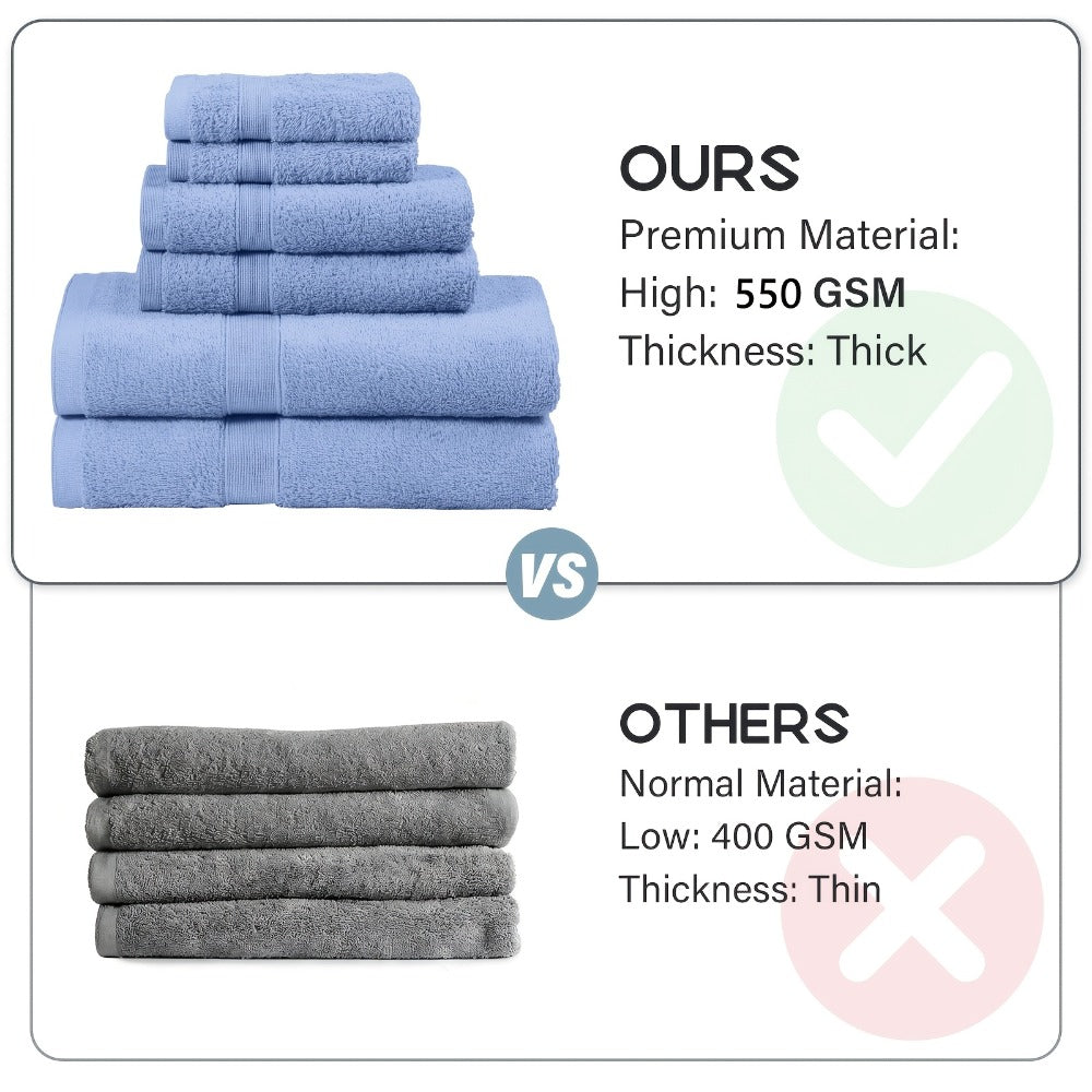 6-Piece Cotton Bath Towel Set product detail 15