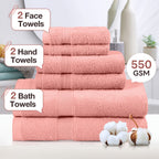 6-Piece Cotton Bath Towel Set product detail 16