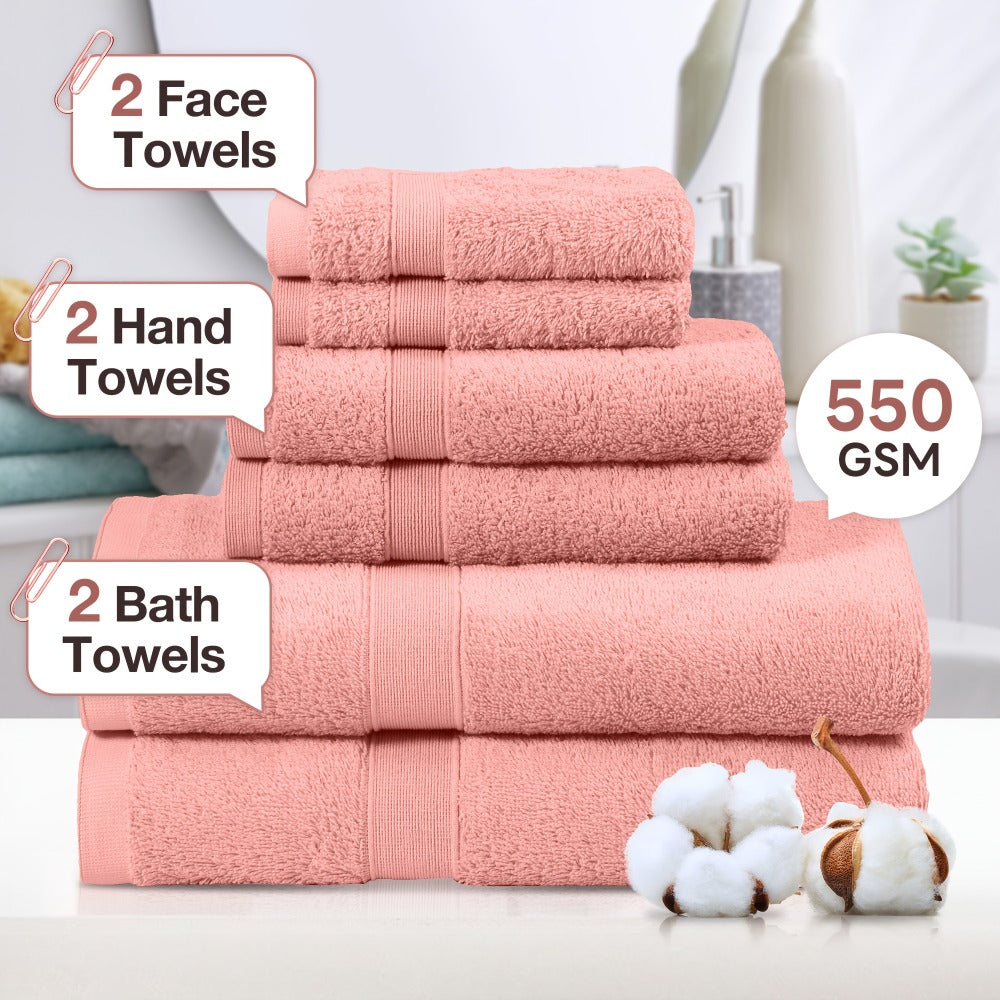 6-Piece Cotton Bath Towel Set product detail 16