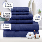 6-Piece Cotton Bath Towel Set product detail 5