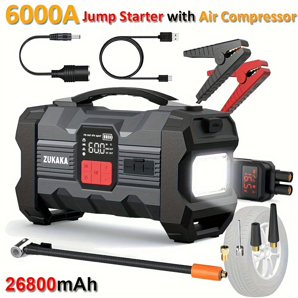 6000A Portable Car Jump Starter for vehicle use