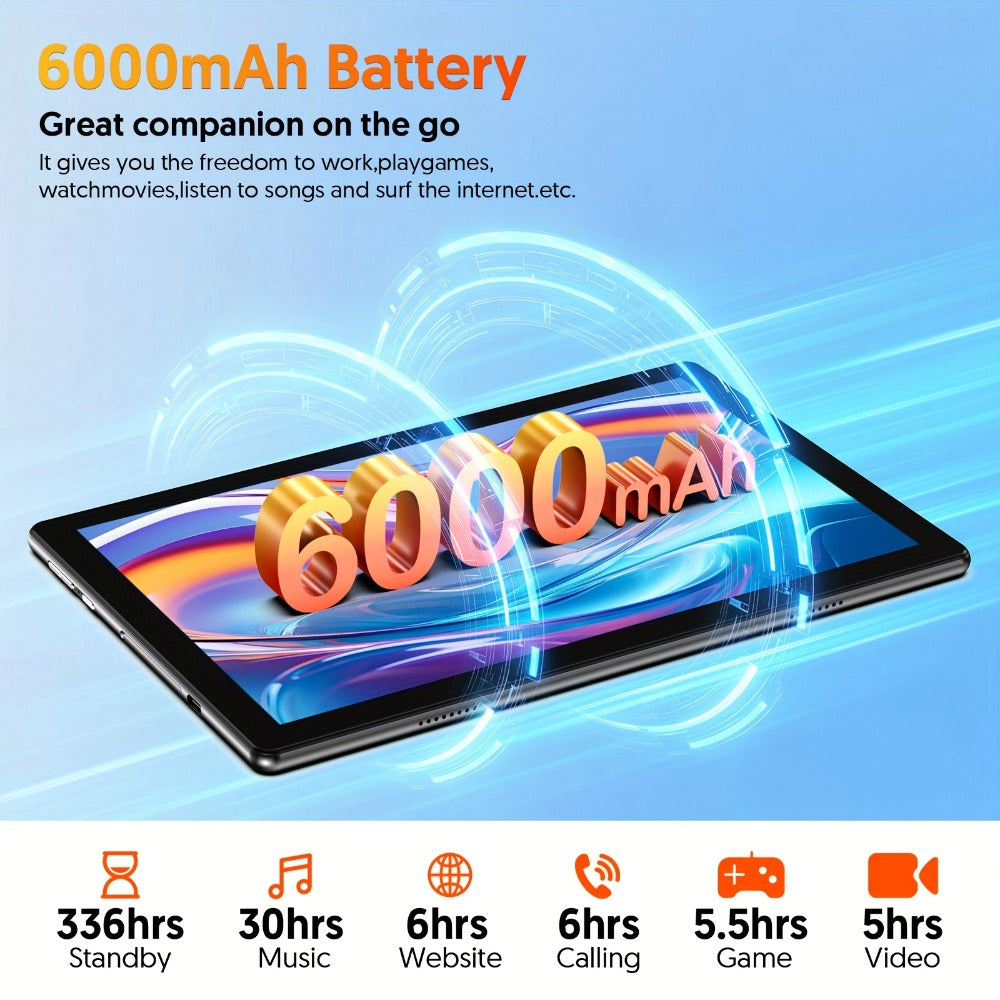 6000mAh Android Tablet — 10 Inch for Home and Office Use – product detail angle