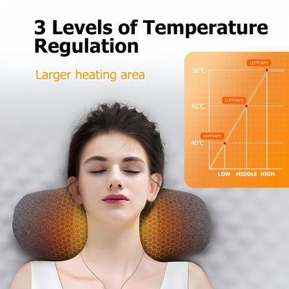 MASSTECK Neck Massager With Heat, Cordless Massager Pillow, Electric Back Massager For Shoulder, Back, Leg, Deep Tissue Kneading Massage To Relax Muscles, Massage Gift For Mom/Dad/Women/Men