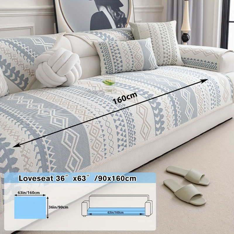Non-Slip White Washable Sofa Cover - living room furniture protection – additional product view 32