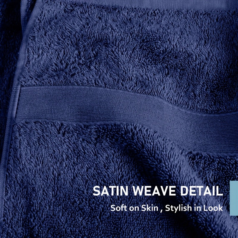 7pcs Ultra-soft Fluffy Absorbent Quick-drying 550GSM Thick Bath Towels & Bath Mat Set - Includes 2 Bath Towels, 2 Hand Towels, 2 Face Towels, And 1 Chenille Bath Mat, Machine Washable, Christmas Gift, Wash Cloths
