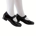 Tap Dance with Tap Sole - Sparkling Jane Flats, Easy Strap Closure (No Laces), Upper & Sole Suitable for Boys and Girls - Stage, Recreational Dance Training, Year-Round Wear