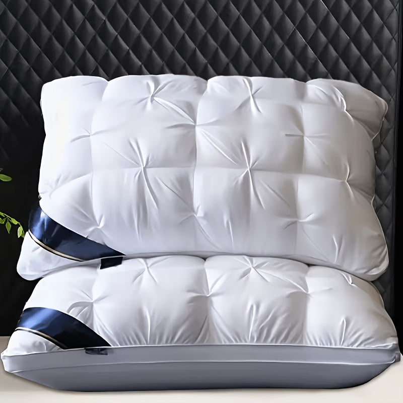 2pcs Luxury 5-Star Hotel Quality Pillows, Made Of Hypoallergenic Polyester Fabric, Core for All Seasons, White And Has A Proper Height, Non-Collapse High Pillow, Christmas Gifts for Women Men Mom Dad Elderly