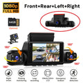 4 Channel Vehicle Camera, Free 64GB Card with 1080P Car DVR Video Recorder Driving Dash Cam 1080P Front And 720P Left Right Rear Night Vision Loop Recording 24H Parking Monitor. Optional with No/64Gb SD Card