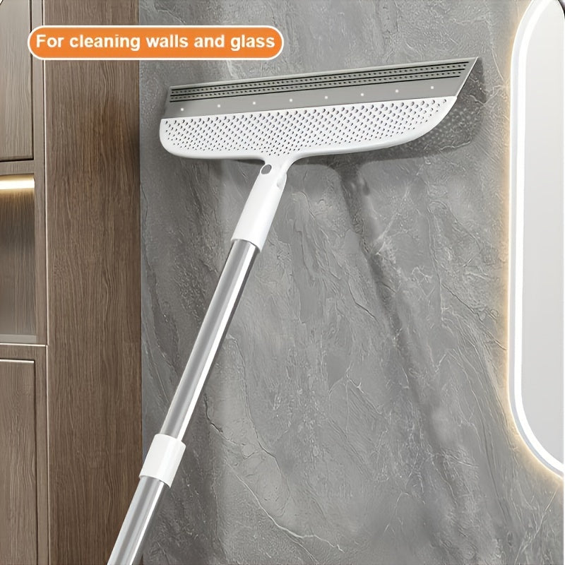 1pc Floor Scraping Broom, Bathroom Floor Scraper, Window Squeegee, Water Squeegee, For Floors, Glass, Tile, Windows, Bathroom, To Remove Water, Dust, Pet Hair, Cleaning Supplies, Cleaning Tool