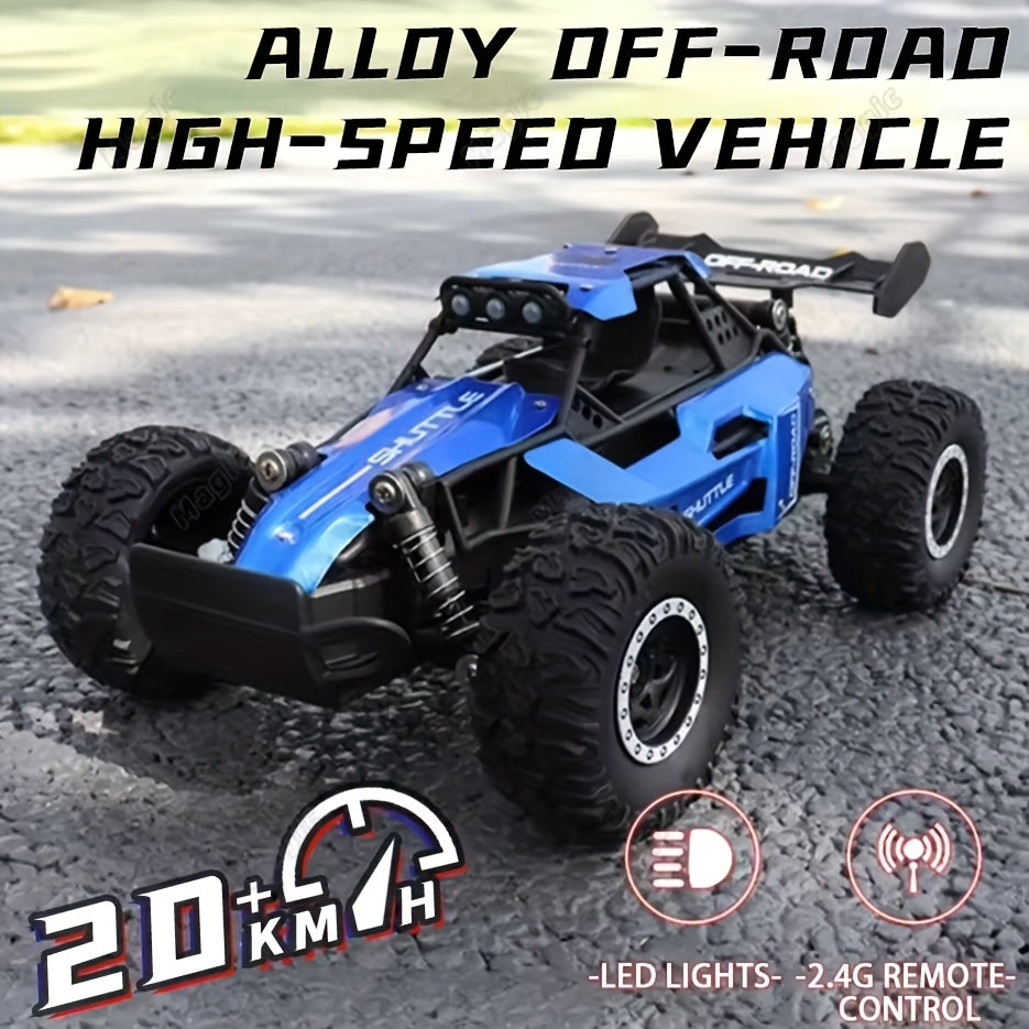 All-terrain Electric Toy Car, 1:16 Scale, 2.4GHz Remote Control High-speed Off-road Vehicle, Top Speed 20 Km/h, Equipped With Headlights And Shock Absorbers.