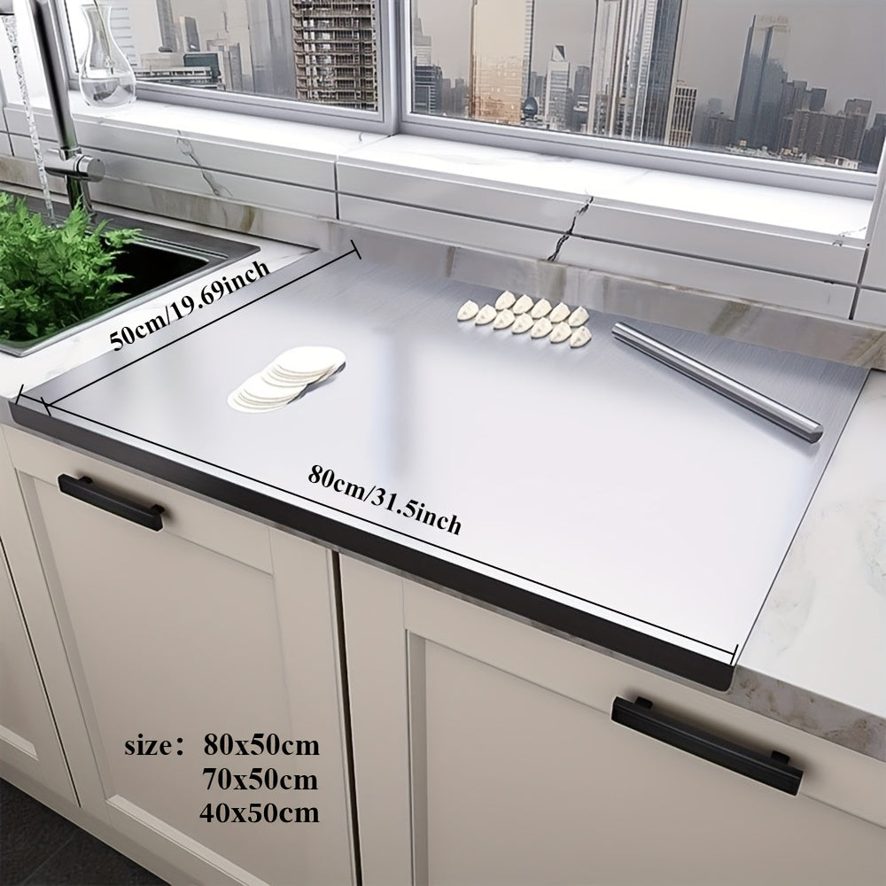 Stainless Steel Cutting Boards | 80x50cm/ 70x50cm/ 40x50cm Extra Large-size | for The Kitchen, Meat, Fruits, Vegetables, Bread, And Baking | Non-Slip Surface And Easy Clean