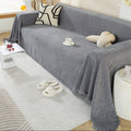Dark Grey Sofa Throw Blanket – Modern Couch & Travel Cover – additional product view 16