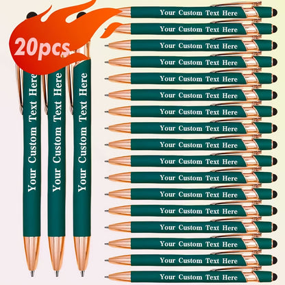 20pcs Ballpoint Pen Custom | 0.7mm&2-in-1 Touchscreen Pen | Personalized Engraved Pen Bulk | Office Supplies | School Supplies | Birthday Gift | Fathers Day Gift